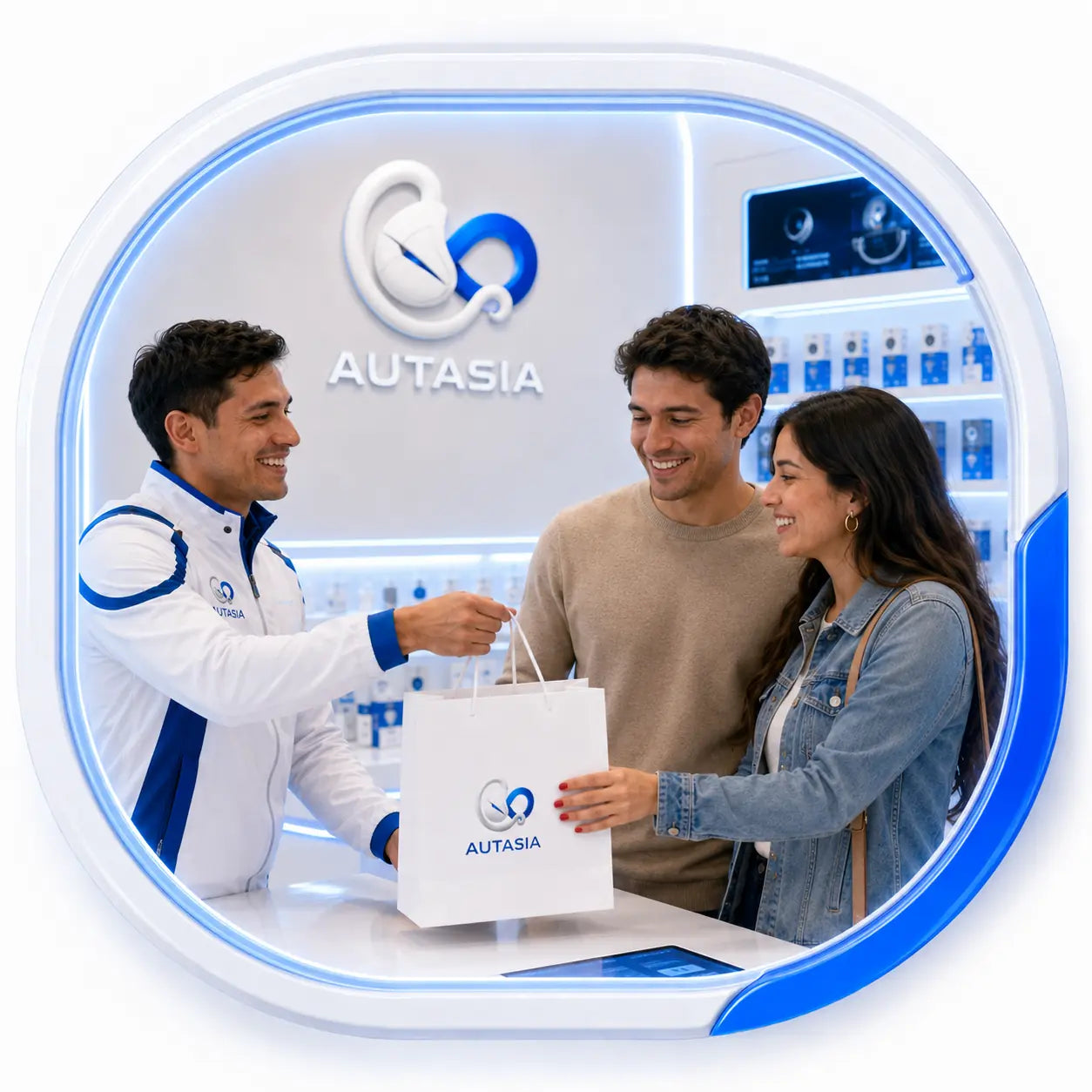 Entrega de compra Autasia a una pareja